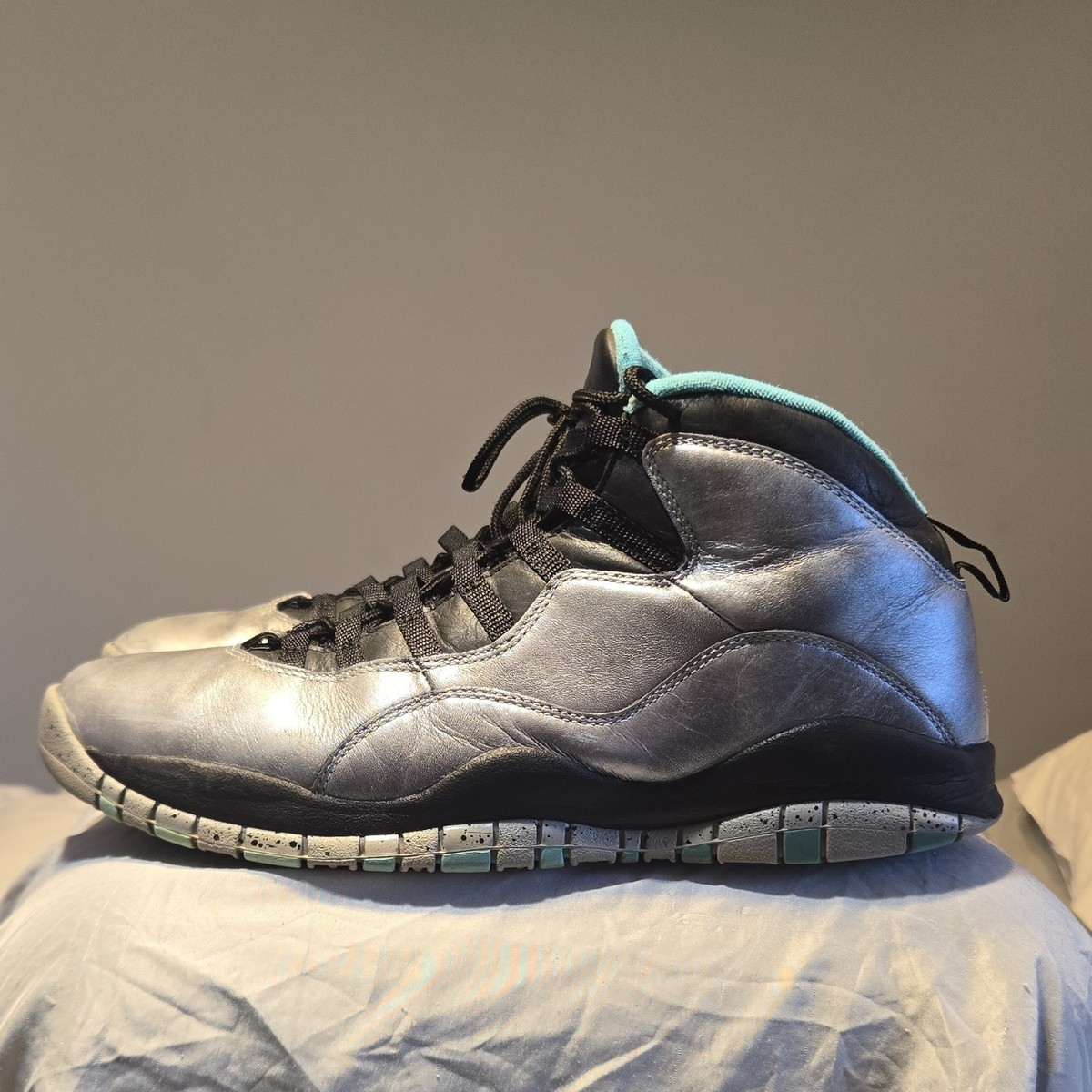 Jordan Air Jordan 10 Retro Lady Liberty Gray, Black, Teal High Top