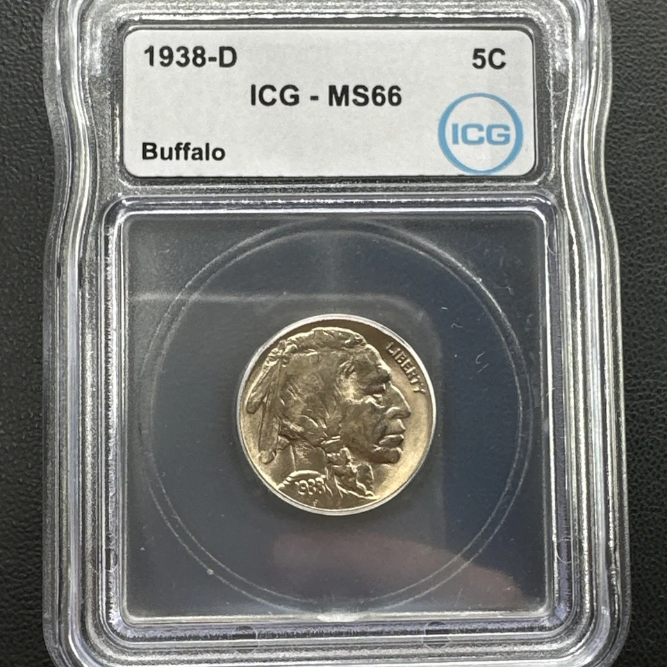 1938 D ICG MS66 Buffalo Nickel | Near Superb Gem BU - Image 2 of 4