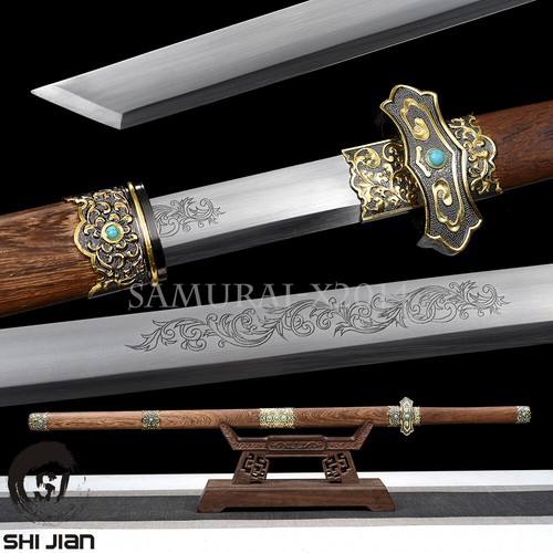 Rosewood Shirasaya Chinese Sword Tang Dynasty Dao Katakirihadukuri Carbon Steel