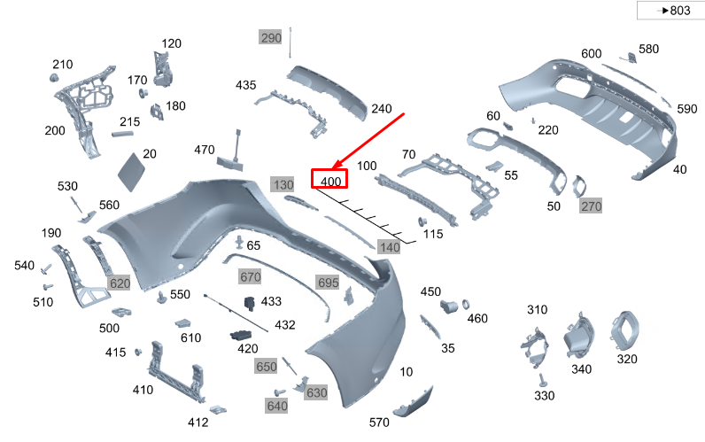 Neu Verkabelung des hinteren Parksensors für Mercedes-Benz GLS X167 A1675409244