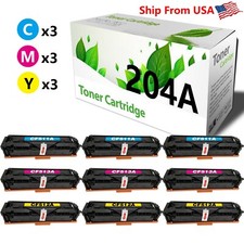  9-Pack 204A Toner Cartridge CF511A CF513A CF512A for M154nw 154a 180nw Printer