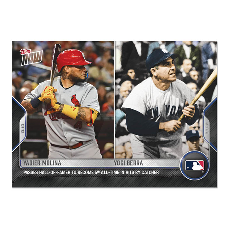2022 Topps NOW #746 Molina & Berra 5th All Time Leader Hits - 25 Cents Shipping!