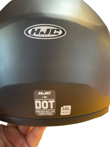HJC Helmets Men's i90 Street Motorcycle Dot Helmet Matt Black 3XL Full Face - Picture 8 of 10
