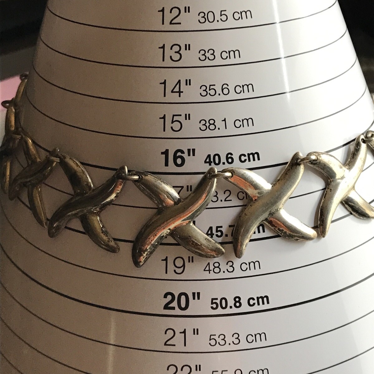 Vintage 925 Sterling Silver TS-01 Mexico X-X Link Statement