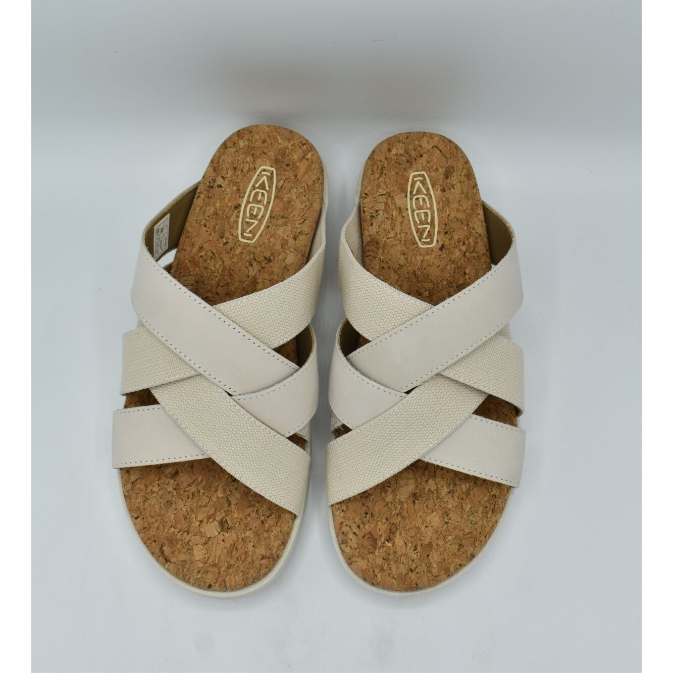 Sandali scarpe slip on Keen donna taglia 7 5 Elle misti slide betulla stella bianchi