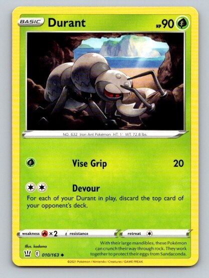 2021 Pokemon Card Battle Styles Durant 10/163