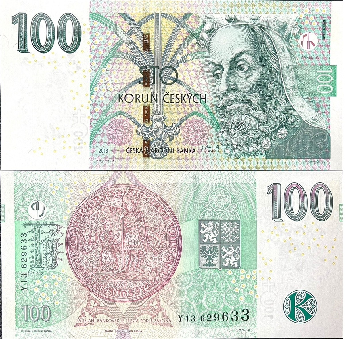 Czech Republic 100 Korun 2018 P 18 UNC | eBay UK