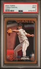 2024 Topps Series 1 #213 Camilo Doval Gold Parallel /2024 PSA 9 MINT SF Giants