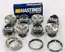 SPEED PRO Ford 289 302 5.0 V8 Flat Top 4VR Hyper Pistons MOLY Rings 9.0:1 +.030"