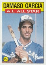 FREE SHIPPING-MINT-1986 (BLUE JAYS) Topps #713 Damaso Garcia ALL STAR