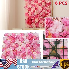 Floral Backdrop Wedding Party Decor 6pcs Artificial Flower Wall Panels 60 40cm