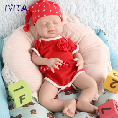 IVITA 19'' Silicone Reborn Baby Mädchen Handmade Silicone Doll Kid Gift
