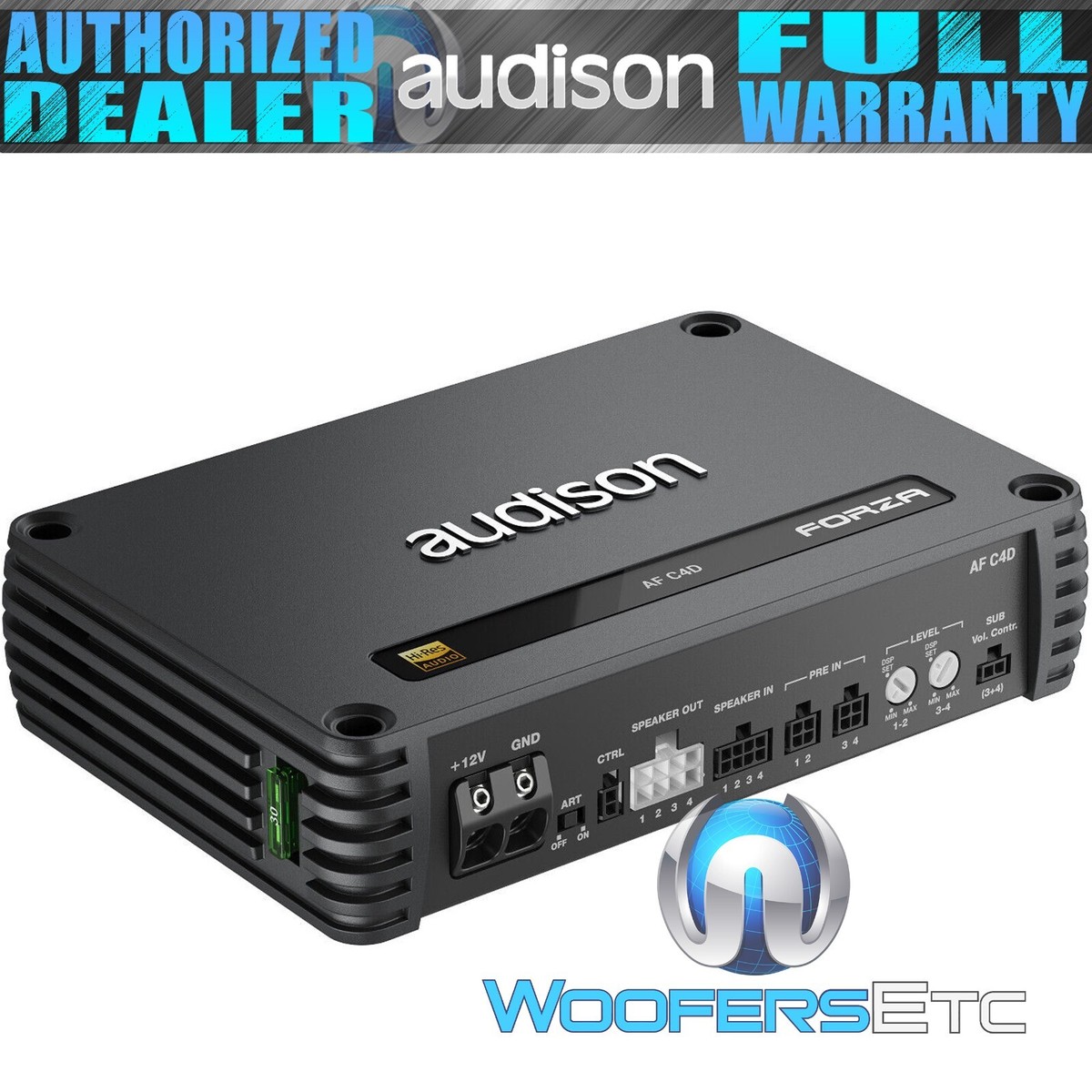 AUDISON AFC4D FORZA Hi-RES AUDIO 4-CHANNEL 600W RMS SPEAKERS CAR