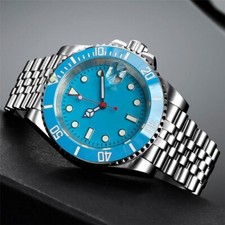 40mm Blue Dial NH35A Automatic Mens Watch Date Sapphire Glass Jubilee Bracelet
