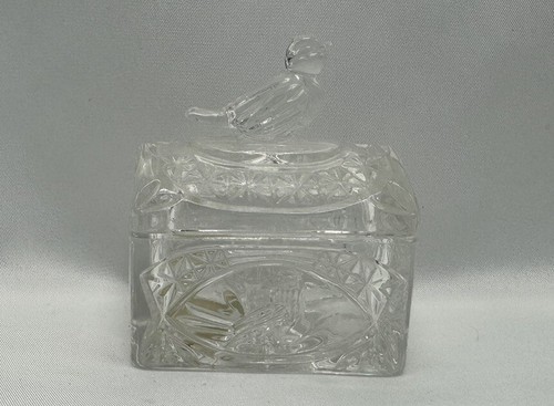 Hofbauer Byrdes Collection Kristall Schatz Schmuckkästchen Vogel 1983 Vintage
