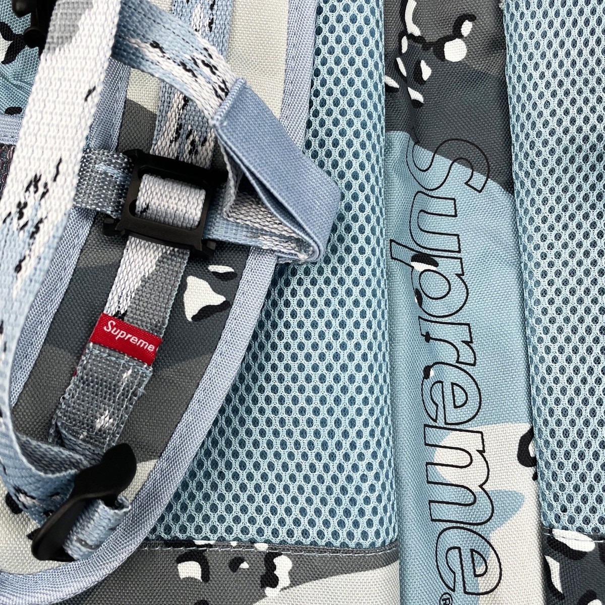 Supreme SS20 Mesh Backpack Blue Chocolate Chip Camo | eBay