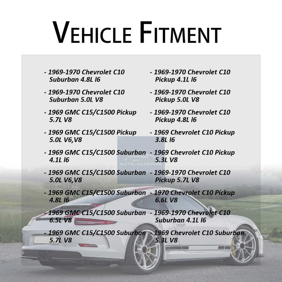 Kit de cable de freno de estacionamiento delantero trasero 3 piezas para camioneta GMC C15/C1500 1969 4,1 L Foto 2 de 4