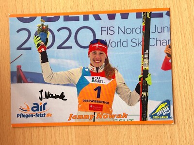 Jenny Nowak - Skispringen - Autogrammkarte original signiert - #27980