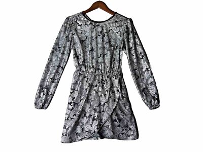 MICHAEL Michael Kors Metallic Paisley Print Flounce Dress