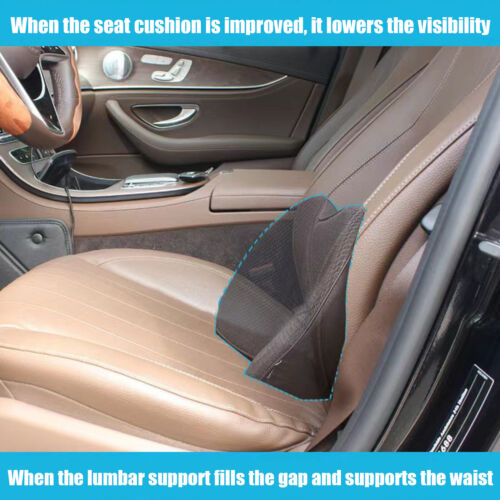 Car Seat Cushion Memory Foam Car Seat Pad Sciatica & Lower Back Pain Relief NEW - Picture 4 of 11
