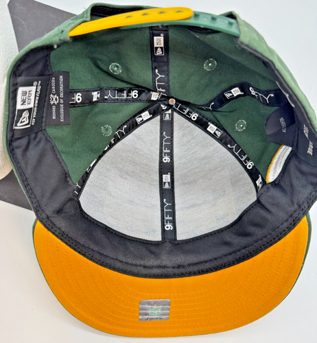 Green Bay Packers Hat Cap Snapback Green New Era 9FIFTY Retro Font NFL - Picture 7 of 7