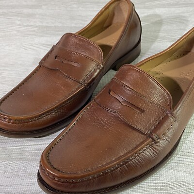 Cole Haan Mens Size 9.5 Grand OS Penny Loafer Leather Brown  display picture 3