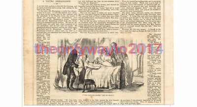 Warten Sie ein paar Monate nach der Geburt, Buchillustration, um 1859