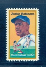 US Scott 2016 Jackie Robinson, Baseball, Black History, MNH, Includes new mount