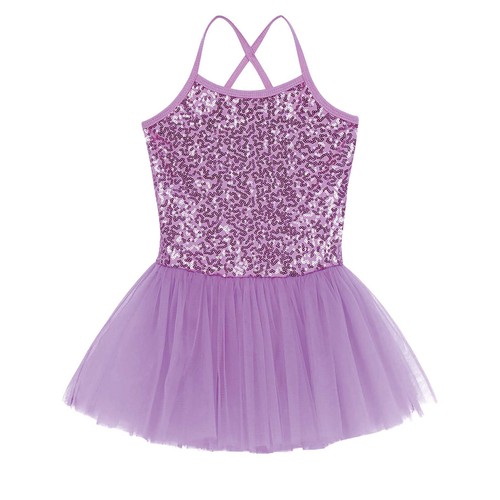 Kids Girls Leotard Dress Up Dance Cross Back Modern Tutu Fancy With Hair Tie - Picture 40 of 63