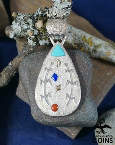 redhorse 14k andrew sterling pendant stone silver gold alvarez yellow