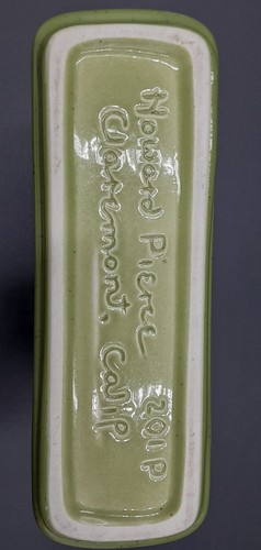 Vintage Signed Howard Pierce Porcelain Small Boy and Puppy Going Fishing Vase - Picture 9 of 15