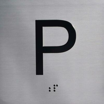 P Floor Elevator Jamb Plate Sign (Parking) with Braille and Raised ...-ref0420