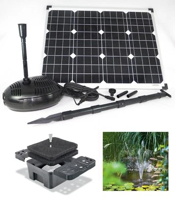 ESOTEC POMPA SOLARE PER LAGHETTO 50 W LAGHETTO DA GIARDINO FILTRO SUBACQUEO TORRENTE SET POMPA FONTANA