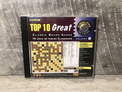 Top 10 Great Classic Board Games Shareware Global Star Software (PC CD-ROM 1996)