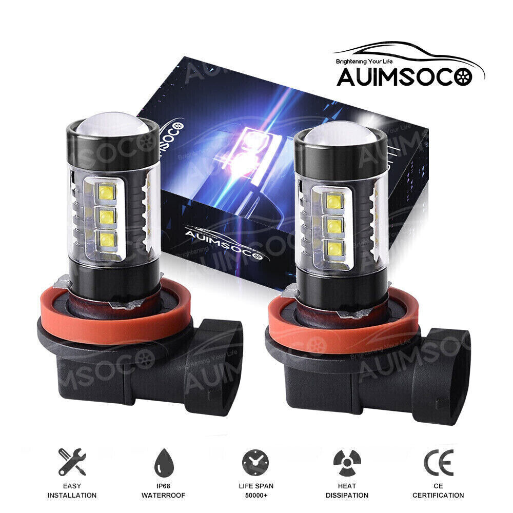 4-Sides Car LED Headlight Bulbs Conversion Kit H11 Fog Lights Bright White 2Pick