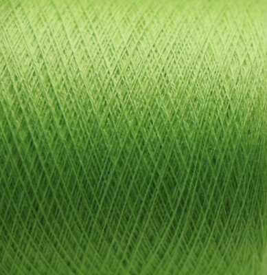 P13 (150 /kg) 100g SUPERFINE MERINO / SEIDE / KASCHMIR LEUCHTGRÜN (60/2) Zwirn