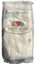 NOS Vintage 1984 Fruit Of The Loom FOTL Boys Brief 3 Pack SZ 4 Made In USA New