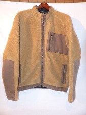 KAVU  Warmest Fleece Deep Pile Sherpa Brown Full Zip Jacket Men's L