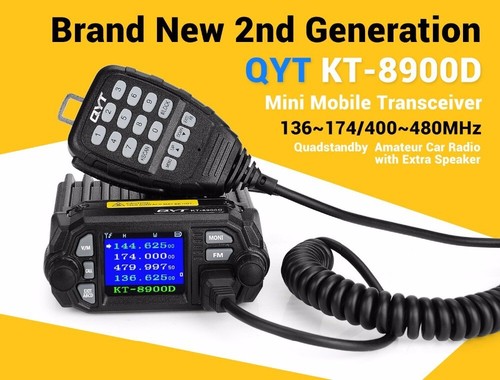 Radio mobile QYT KT-8900D double bande quatre véhicules radio de voiture 136-174/400-480 MHz - Photo 2/6