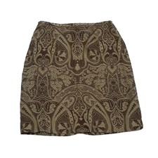 Old Navy Vintage Women's Dressy Skirt  Browns  Above Knee  Sz 4  Lined