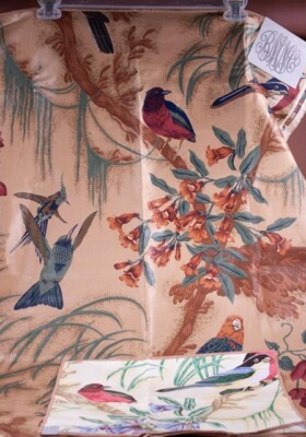 Vtg Bassett McNab Co Tropico 1989 27 x 35 Cotton