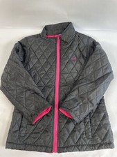 CB Girls Black Quilted Padded Collared Full Zip Jacket Size L