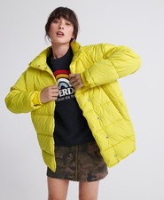 Superdry The Edit  Nautical Yellow Zip Hooded Jacket Coat - Women's M