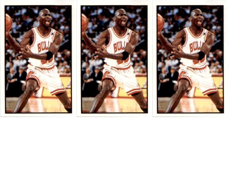 (3) 1992 Panini Stickers #12 Michael Jordan Chicago Bulls Card Lot