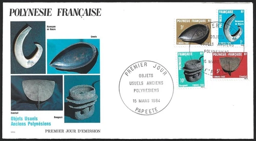 (AOP) French Polynesia #J31-34 1984 Postage Dues FDC