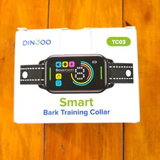 DINJOO Smart Bark Training Collar for Large Medium Small Dogs TC03 Black