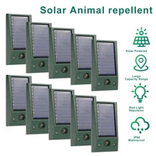 Solar Animal Repeller Ultrasonic Mole Repellent Waterproof with Motion Detector