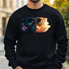 Alien Portrait Sweatshirt Cosy and Perfect for Any Occasion S to 4XL