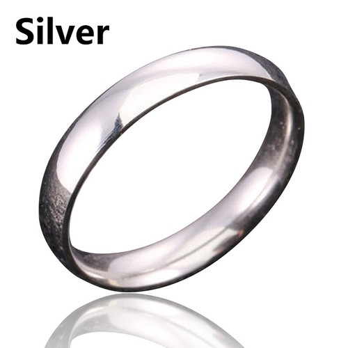 Stainless Steel Matching Couple Rings - Simple Smooth Design for Engagement - Picture 20 of 22