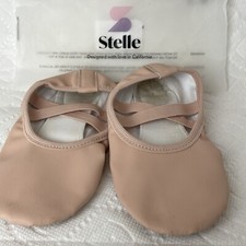 Stelle Ballet Slippers Dance Shoes Girls 12 Age 6-8 Years Pink Leather 7.25  L